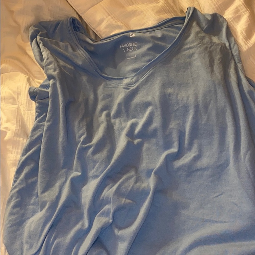 light blue vneck
